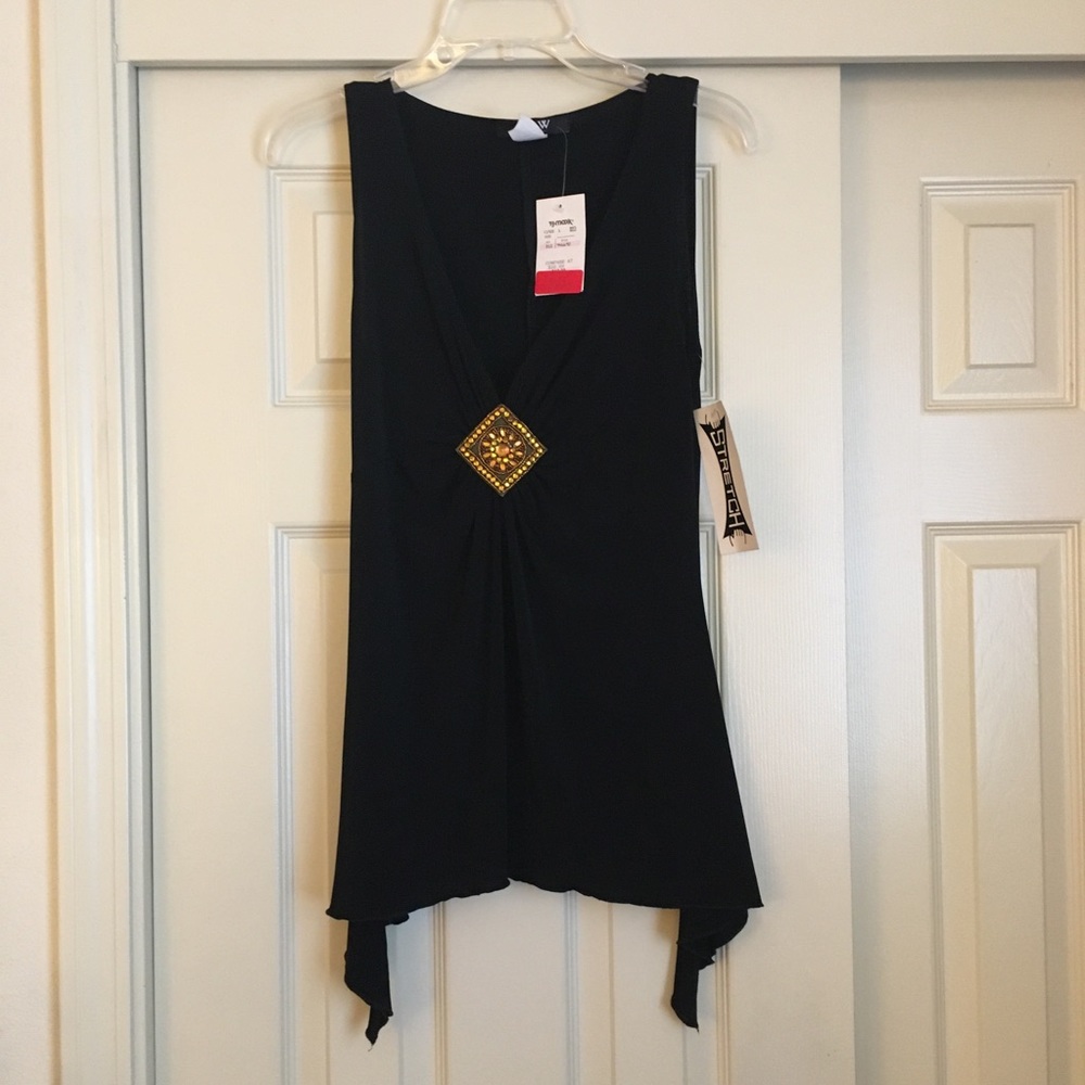 NWT JFW Black Stretch Top Size Medium